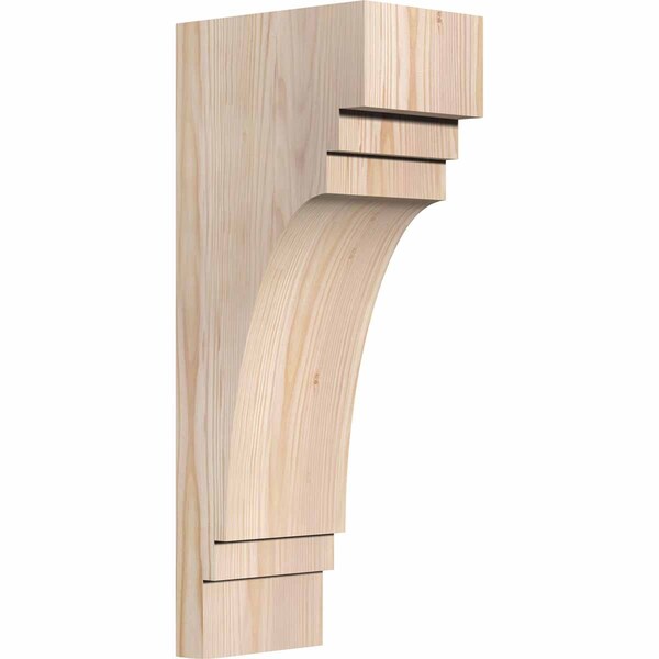 Ekena Millwork Pescadero Smooth Corbel, Douglas Fir, 5 1/2"W x 8"D x 20"H COR06X08X20PEC00SDF - main